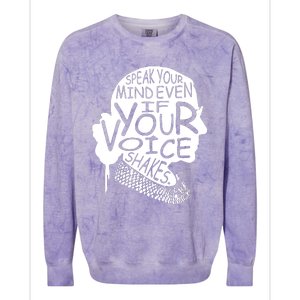 Speak Your Mindeven If Your Voice Shakes Gift Colorblast Crewneck Sweatshirt