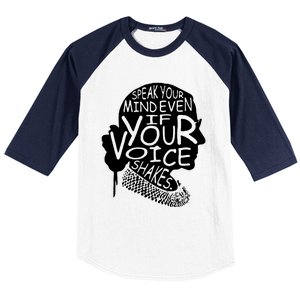 Speak Your Mindeven If Your Voice Shakes Gift Baseball Sleeve Shirt