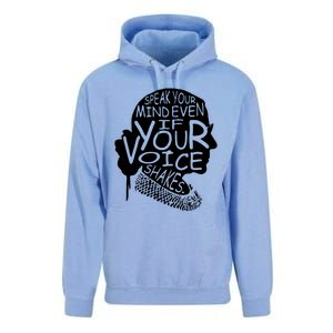 Speak Your Mindeven If Your Voice Shakes Gift Unisex Surf Hoodie