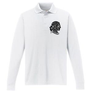 Speak Your Mindeven If Your Voice Shakes Gift Performance Long Sleeve Polo