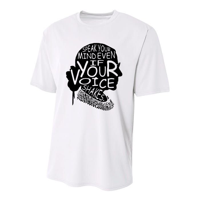 Speak Your Mindeven If Your Voice Shakes Gift Youth Performance Sprint T-Shirt