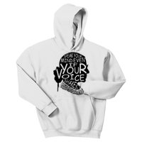 Speak Your Mindeven If Your Voice Shakes Gift Kids Hoodie