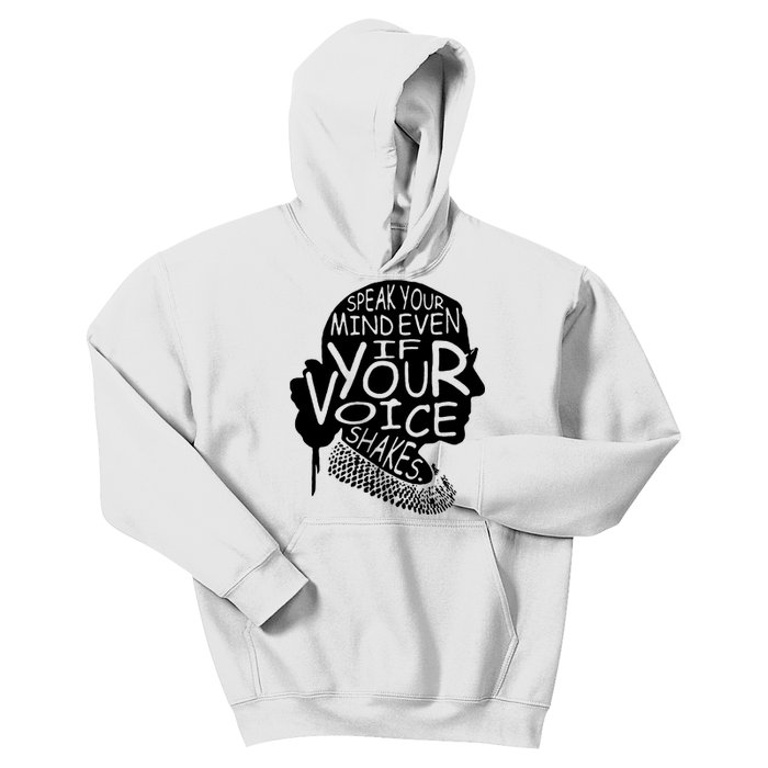 Speak Your Mindeven If Your Voice Shakes Gift Kids Hoodie