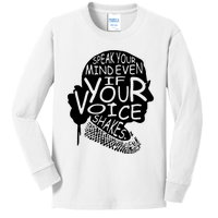 Speak Your Mindeven If Your Voice Shakes Gift Kids Long Sleeve Shirt