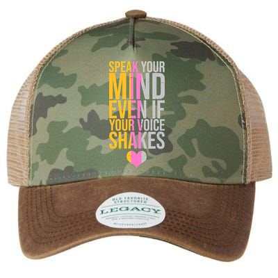 Speak Your Mind Even If Your Voice Shakes Legacy Tie Dye Trucker Hat