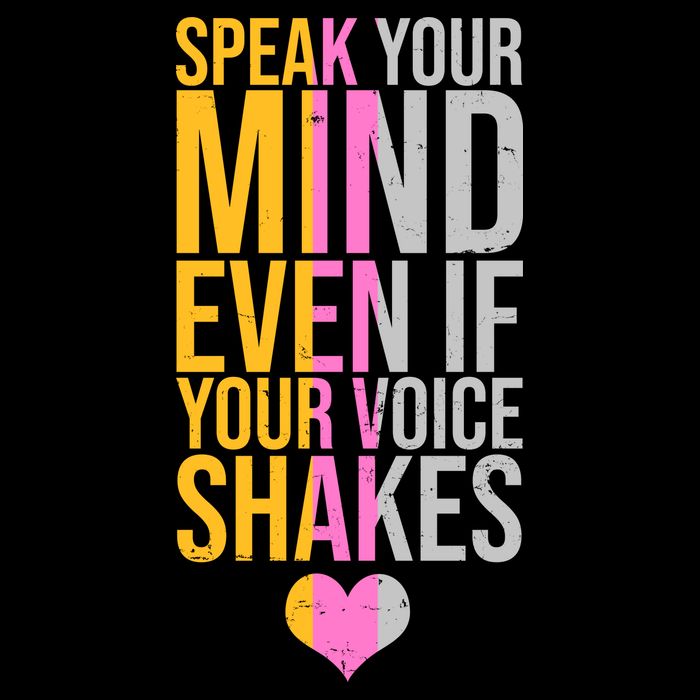 Speak Your Mind Even If Your Voice Shakes Sustainable Bucket Hat
