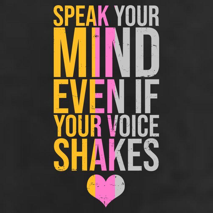 Speak Your Mind Even If Your Voice Shakes 25L Jumbo Tote