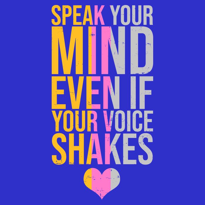 Speak Your Mind Even If Your Voice Shakes 16 in Basic Backpack