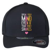 Speak Your Mind Even If Your Voice Shakes Rbg Flexfit Unipanel Trucker Cap