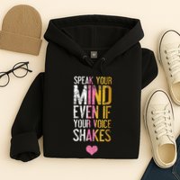 Speak Your Mind Even If Your Voice Shakes Rbg Hoodie