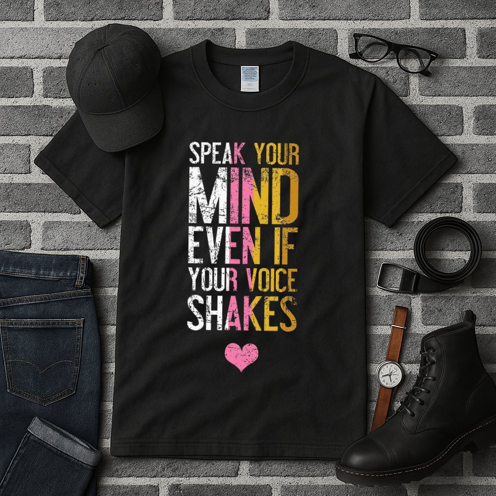 Speak Your Mind Even If Your Voice Shakes Rbg Tall T-Shirt