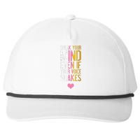 Speak Your Mind Even If Your Voice Shakes Rbg Snapback Five-Panel Rope Hat