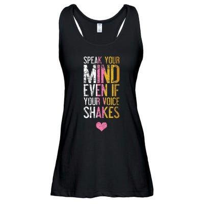 Speak Your Mind Even If Your Voice Shakes Rbg Ladies Essential Flowy Tank