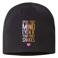 Speak Your Mind Even If Your Voice Shakes Rbg Sustainable Beanie