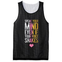 Speak Your Mind Even If Your Voice Shakes Rbg Mesh Reversible Basketball Jersey Tank
