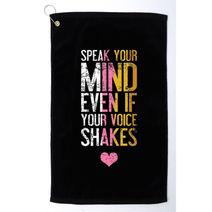 Speak Your Mind Even If Your Voice Shakes Rbg Golf Towel