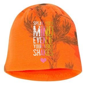 Speak Your Mind Even If Your Voice Shakes Rbg Kati - Camo Knit Beanie