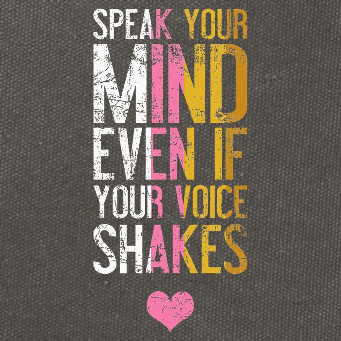 Speak Your Mind Even If Your Voice Shakes Rbg Cotton Canvas Backpack
