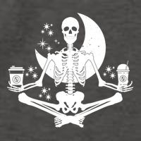 Skeleton Yoga Meditating And Ing Coffee Funny Gift Vector Backpack