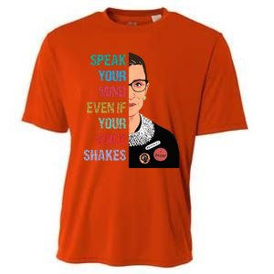 Speak Your Mind Even If Your Voice Shakes Feminist Cooling Performance Crew T-Shirt