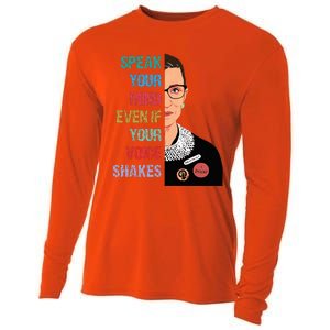 Speak Your Mind Even If Your Voice Shakes Feminist Cooling Performance Long Sleeve Crew