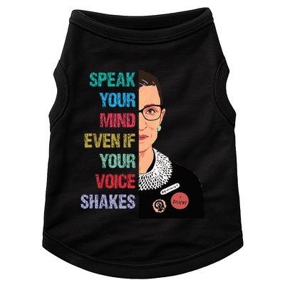 Speak Your Mind Even If Your Voice Shakes Feminist Doggie Tank