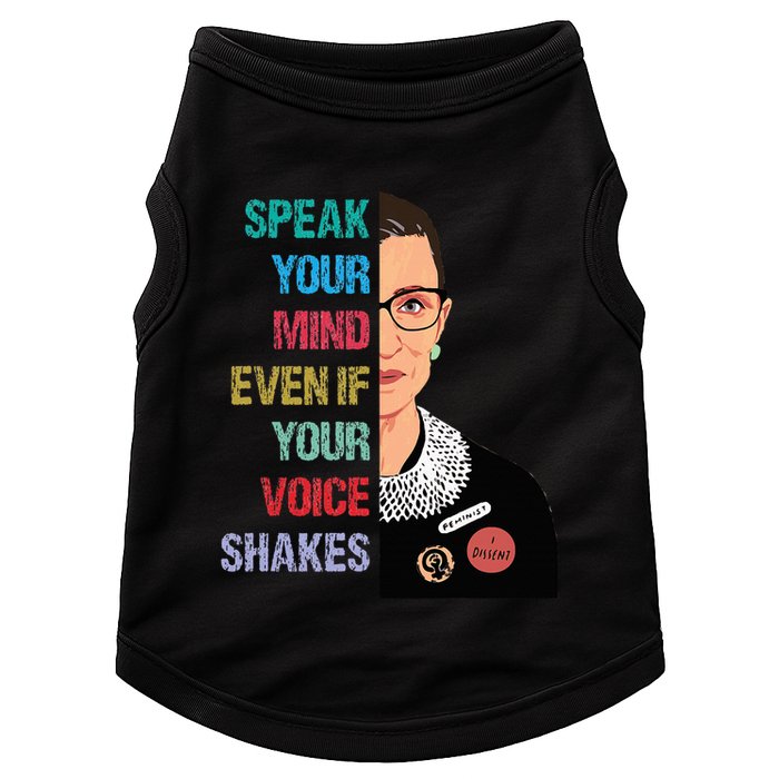 Speak Your Mind Even If Your Voice Shakes Feminist Doggie Tank