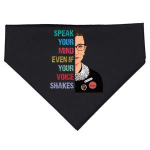 Speak Your Mind Even If Your Voice Shakes Feminist USA-Made Doggie Bandana