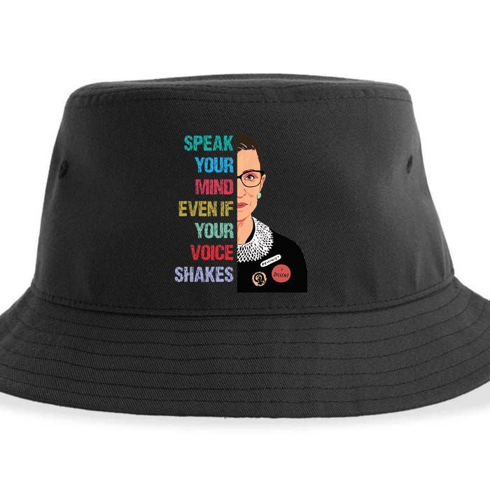 Speak Your Mind Even If Your Voice Shakes Feminist Sustainable Bucket Hat