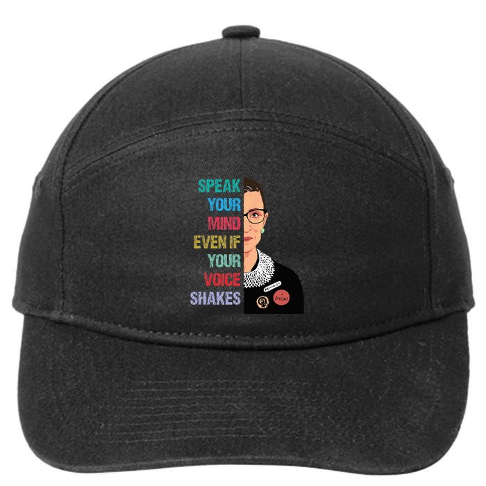 Speak Your Mind Even If Your Voice Shakes Feminist 7-Panel Snapback Hat