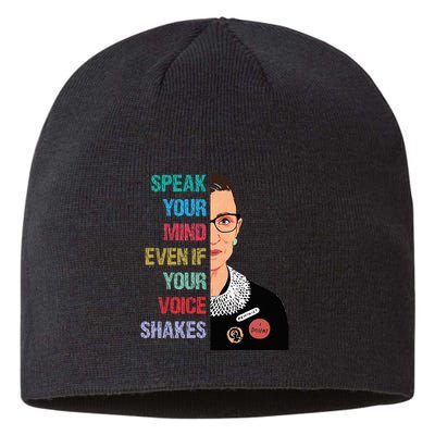 Speak Your Mind Even If Your Voice Shakes Feminist Sustainable Beanie