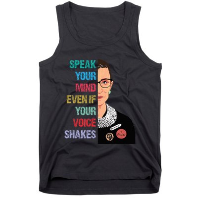 Speak Your Mind Even If Your Voice Shakes Feminist Tank Top
