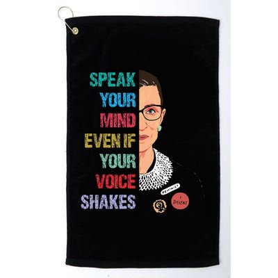 Speak Your Mind Even If Your Voice Shakes Feminist Golf Towel