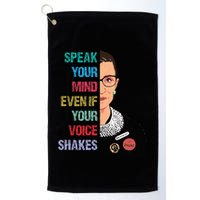 Speak Your Mind Even If Your Voice Shakes Feminist Golf Towel