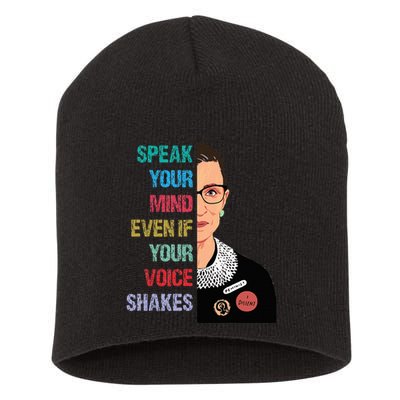 Speak Your Mind Even If Your Voice Shakes Feminist Short Acrylic Beanie