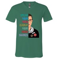 Speak Your Mind Even If Your Voice Shakes Feminist V-Neck T-Shirt