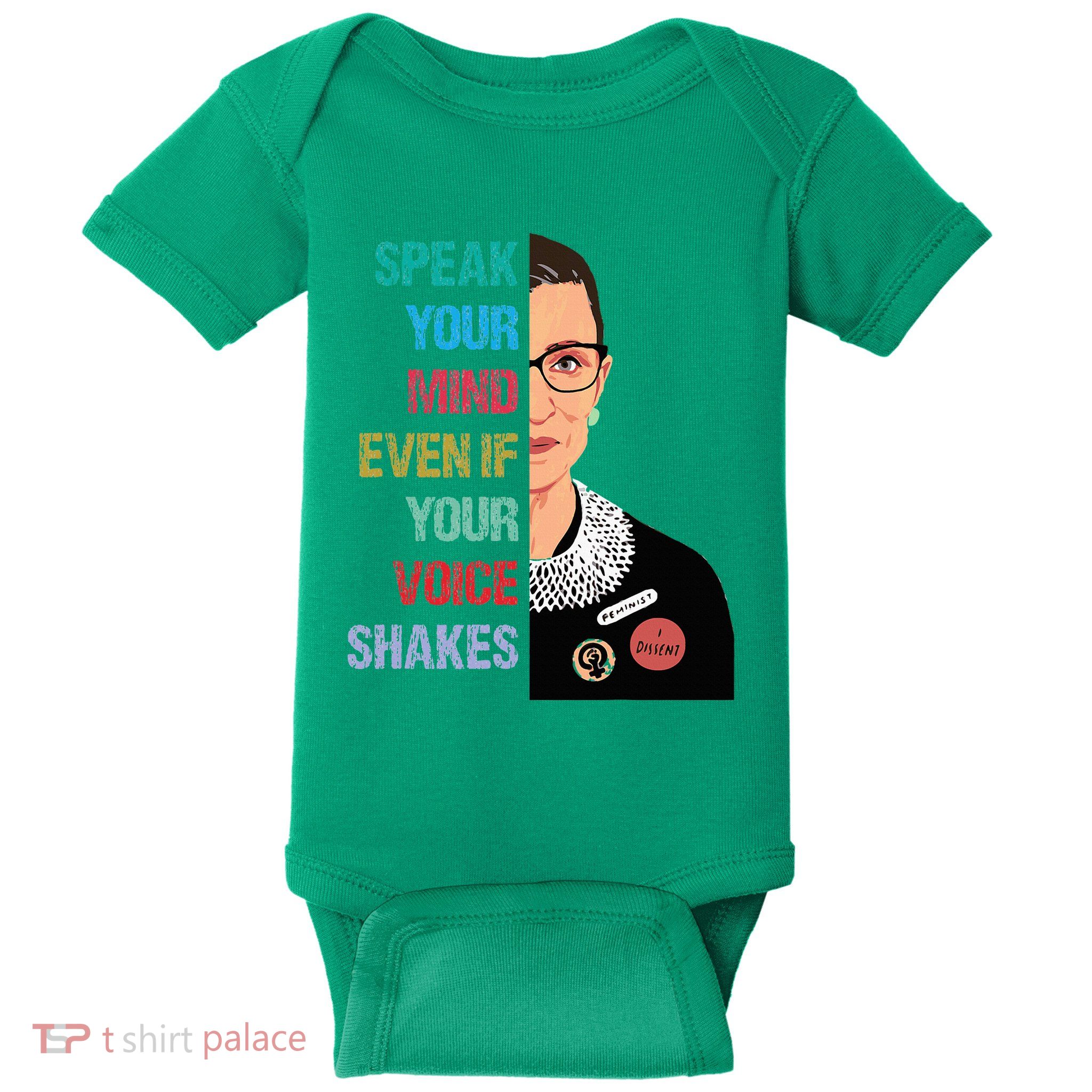 Speak Your Mind Even If Your Voice Shakes Feminist Baby Bodysuit