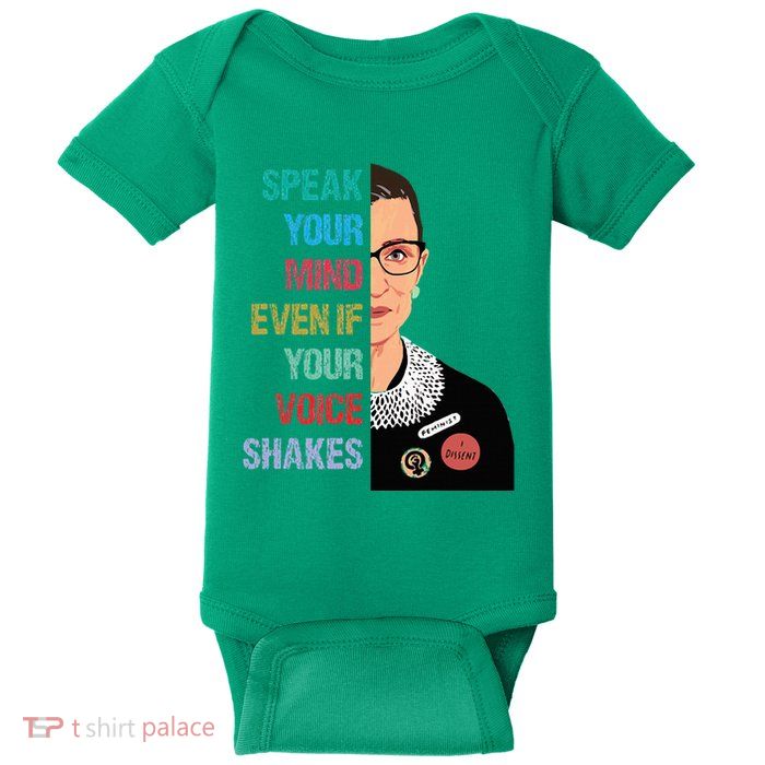 Speak Your Mind Even If Your Voice Shakes Feminist Baby Bodysuit