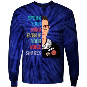 Speak Your Mind Even If Your Voice Shakes Feminist Tie-Dye Long Sleeve Shirt