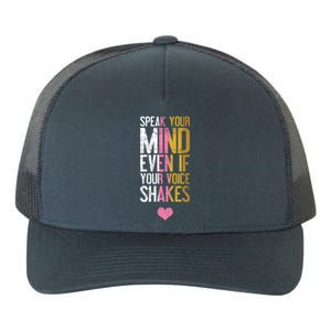 Speak Your Mind Even If Your Voice Shakes Rbg Funny Gift Yupoong Adult 5-Panel Trucker Hat