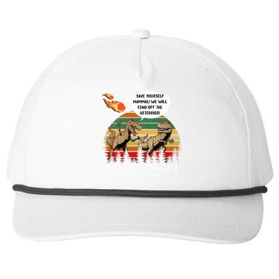 Save Yourself Mammal We Will Fend Off The Asteroids Gift Snapback Five-Panel Rope Hat