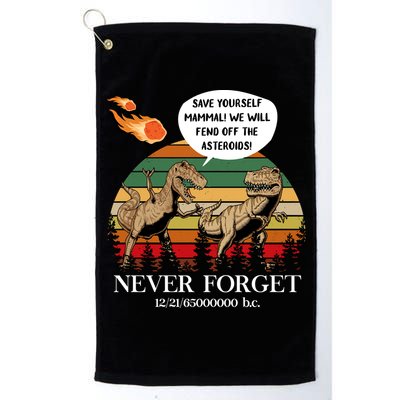 Save Yourself Mammal We Will Fend Off The Asteroids Gift Golf Towel