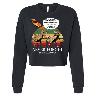 Save Yourself Mammal We Will Fend Off The Asteroids Gift Cropped Pullover Crew