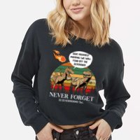 Save Yourself Mammal We Will Fend Off The Asteroids Gift Cropped Pullover Crew