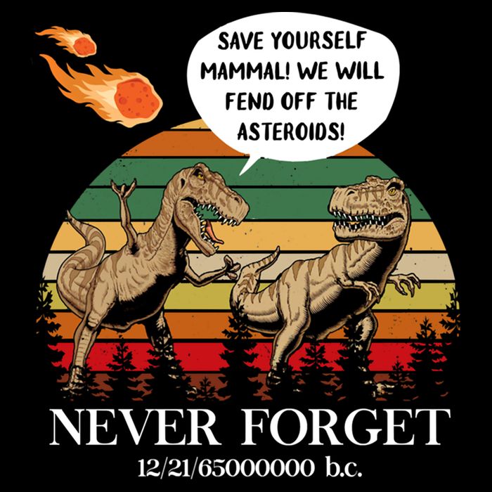 Save Yourself Mammal We Will Fend Off The Asteroids Gift Cropped Pullover Crew