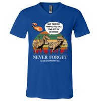 Save Yourself Mammal We Will Fend Off The Asteroids Gift V-Neck T-Shirt