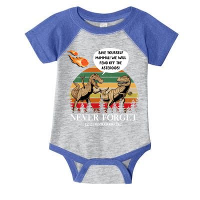 Save Yourself Mammal We Will Fend Off The Asteroids Gift Infant Baby Jersey Bodysuit