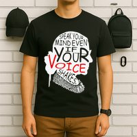 Speak Your Mind Even If Your Voice Shakes RBG 's Rights T-Shirt