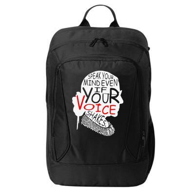 Speak Your Mind Even If Your Voice Shakes RBG 's Rights City Backpack