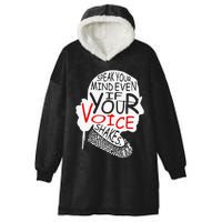 Speak Your Mind Even If Your Voice Shakes RBG 's Rights Hooded Wearable Blanket